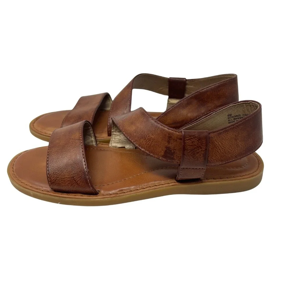 b.o.c Born Concept Brown Kacee Sandals Women's 9M Comfort Flat Casual Shoes